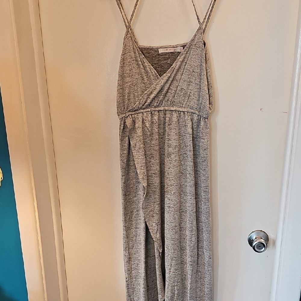 Gray High Low Dress with Flowing Silhouette